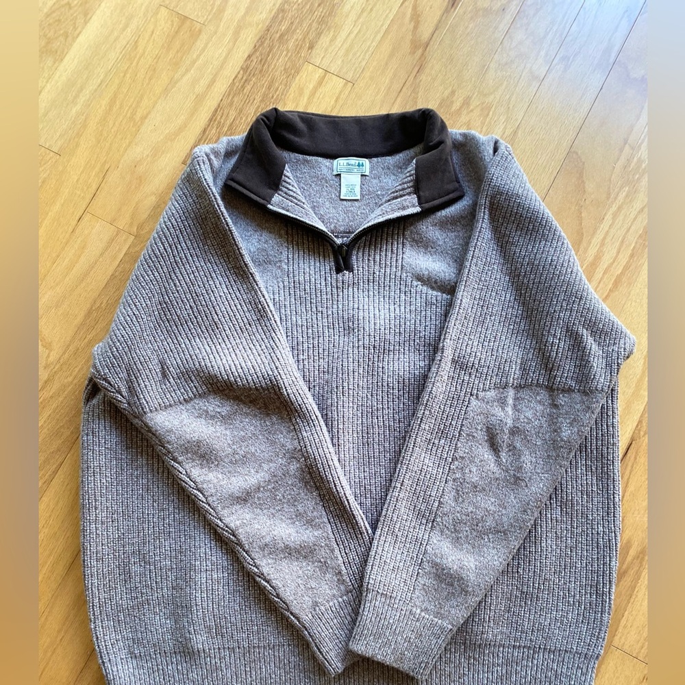 L.L. Bean Men's Waterfowl 1/4 Zip Sweater - Picture 3 of 4